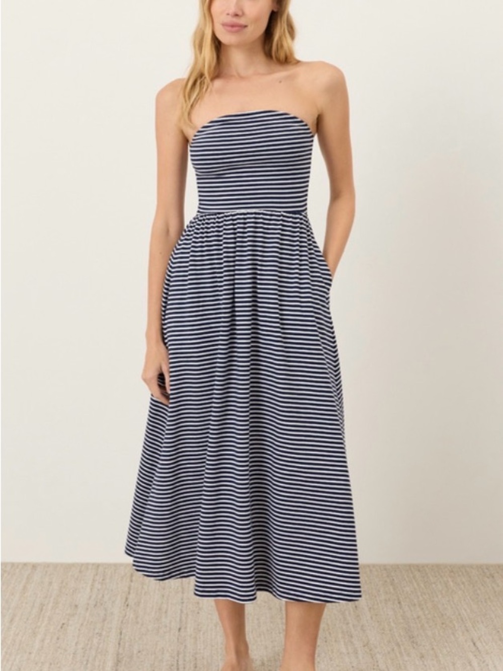 Organic Fit and Flare Strapless Dress